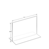 Azar Displays 11"W x 8.5"H Double-Foot Two Sided Sign Holder, PK10 152715